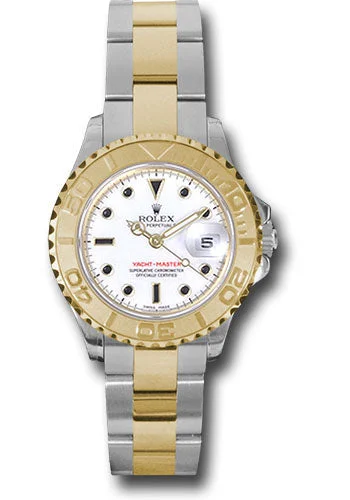 Watches with Rubber Straps for Comfort and DurabilityRolex Steel and Yellow Gold Lady Yacht-Master 29 Watch - White Dial - 169623