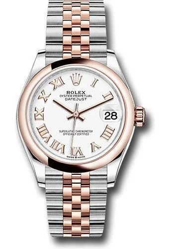 Wristwatches with Second Time Zone FeatureRolex Steel and Everose Gold Datejust 31 Watch - Domed Bezel - Rose Index Dial - Jubilee Bracelet - 278241 wrj