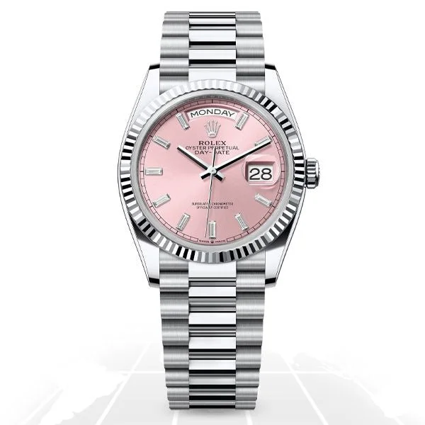 Casual Watches for Weekend OutingsRolex	Day-Date 36 "Baguette" 128236