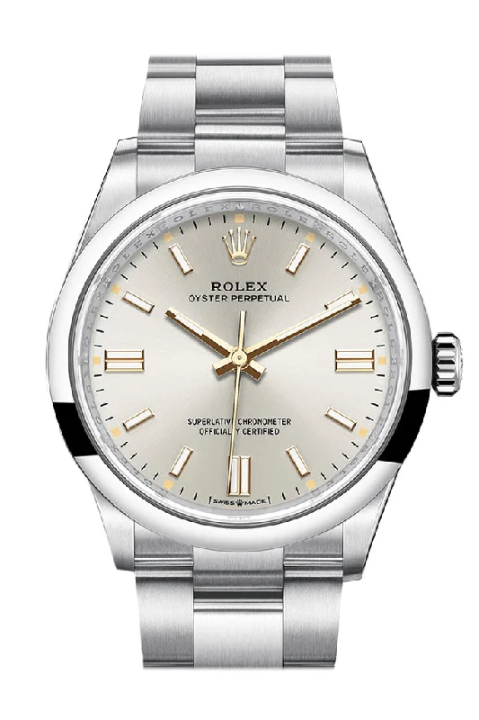 Watches with Matte Finish Cases for a Sophisticated LookRolex Oyster Perpetual 36 Silver Dial Oyster Bracelet Watch 126000