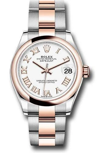 Alloy Cased Watches for Affordable QualityRolex Steel and Everose Gold Datejust 31 Watch - Domed Bezel - Rose Index Dial - Oyster Bracelet - 278241 wro