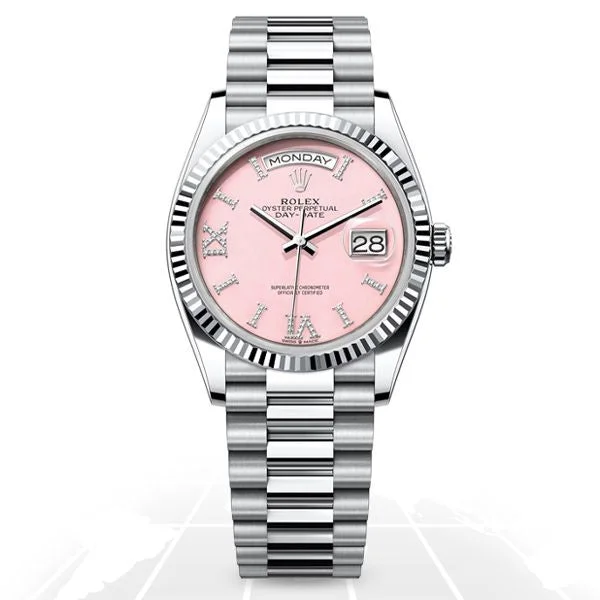 Watches with Gold Plated Cases for a Luxurious LookRolex	Day-Date 36 "Pink Opal" 128236