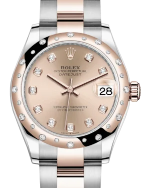 Classic Style Watches for Timeless AppealRolex Lady-Datejust 31 Rose Gold/Steel Rose Diamond Dial & Domed Set with Diamonds Bezel Oyster Bracelet 278341RBR