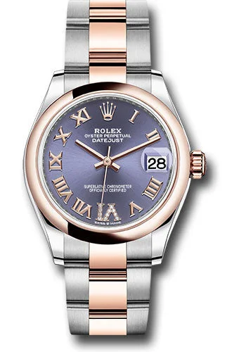 Watches with Sword-Style Hands for a Distinctive LookRolex Steel and Everose Gold Datejust 31 Watch - Domed Bezel - Chocolate Diamond Roman VI Dial - Oyster Bracelet 278241 aubdr6o