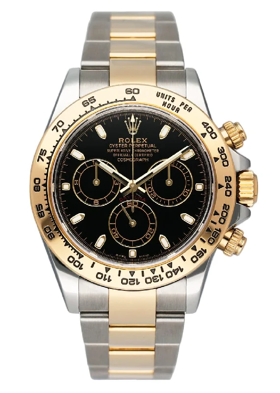 Stainless Steel Mesh Strap Watches for a Sleek LookRolex Daytona 116503 Two Tone Black Dial Mens Watch