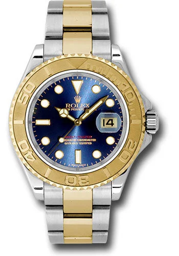 Alloy Cased Watches for Affordable QualityRolex Steel and Yellow Gold Yacht-Master 40 Watch - Blue Dial - 16623 b