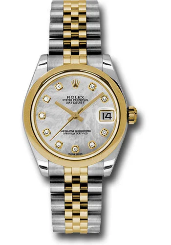 Titanium Cased Watches for Lightweight ComfortRolex Steel and Yellow Gold Datejust 31 Watch - Domed Bezel - Mother-Of-Pearl Diamond Dial - Jubilee Bracelet 178243 mdj