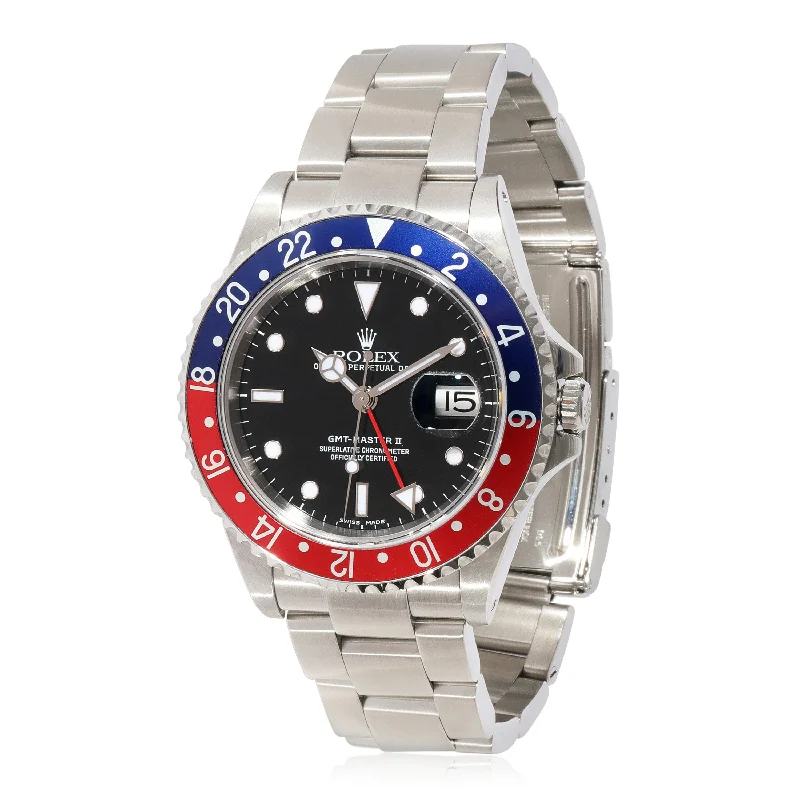 Mechanical Watches with Hand-Winding MechanismRolex GMT Master II 16710 Mens Watch in  Stainless Steel