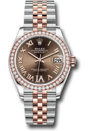 Outdoor Adventure Watches with CompassRolex Steel and Everose Gold Datejust 31 Watch - 46 Diamond Bezel - Chocolate Diamond Roman VI Dial - Jubilee Bracelet - 278381RBR chodr6j