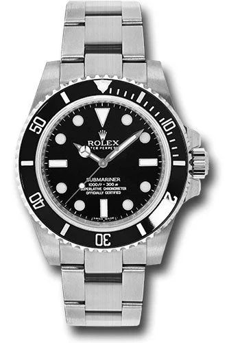 Titanium Cased Watches for Lightweight ComfortRolex Steel No-Date Submariner Watch - Black Dial - 114060