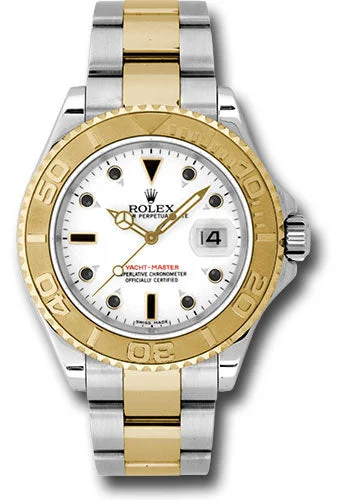 Ceramic Cased Watches with Mother-of-Pearl DialsRolex Steel and Yellow Gold Yacht-Master 40 Watch - White Dial - 16623 w