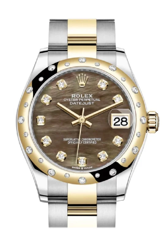 Budget-Friendly Quartz Watches for StudentsRolex Datejust 31 Black mother-of-pearl diamonds Dial Diamond Bezel Yellow Gold Two Tone Watch 278341RBR 278343 NP