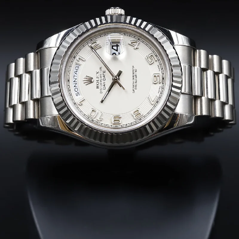 Titanium Cased Watches for Lightweight ComfortRolex<br>218209 DayDate II German White Dial