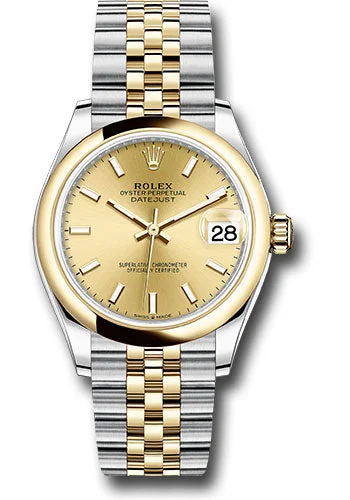 Outdoor Adventure Watches with CompassRolex Steel and Yellow Gold Datejust 31 Watch - Domed Bezel - Champagne Index Dial - Jubilee Bracelet 278243 chij