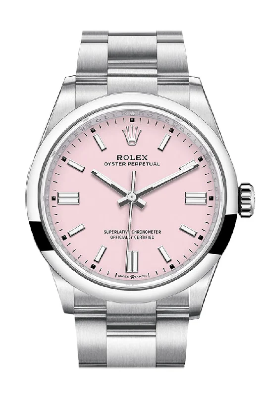 Watches with Gold Plated Cases for a Luxurious LookRolex Oyster Perpetual 36 Pink Dial Oyster Bracelet Watch 126000