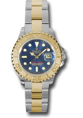 Hybrid Smartwatches with Traditional Watch AestheticsRolex Steel and Yellow Gold Lady Yacht-Master 29 Watch - Blue Dial - 169623 b