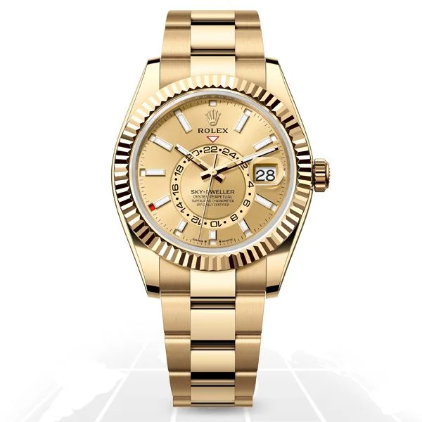 Watches with Embossed Dials for a Textured LookRolex	Sky-Dweller 336938