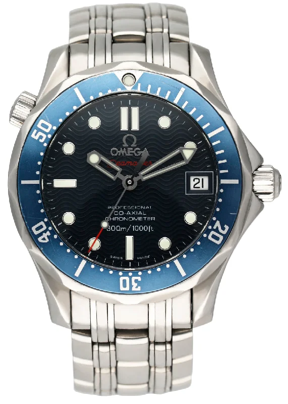 Titanium Cased Watches for Lightweight ComfortOmega Seamaster 2222.80.00 Blue Dial Mens Watch