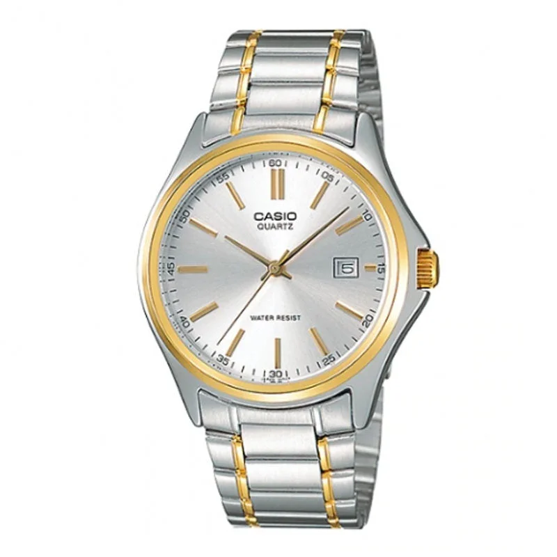 Traveler’s Watches with World Time FunctionCasio General Two-Tone Silver Dial Watch | MTP-1183G-7ADF