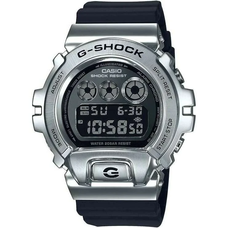 Luxury Brand Automatic Watches for MenCASIO G-SHOCK METAL COVERED DIGITAL SILVER & BLACK MEN WATCH GM-6900-1JF