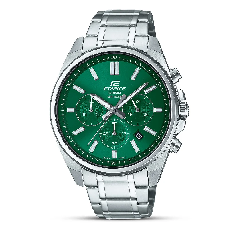 Traveler’s Watches with World Time FunctionCasio Edifice Green Dial Chronograph Men's Watch| EFV-650D-3AVUDF