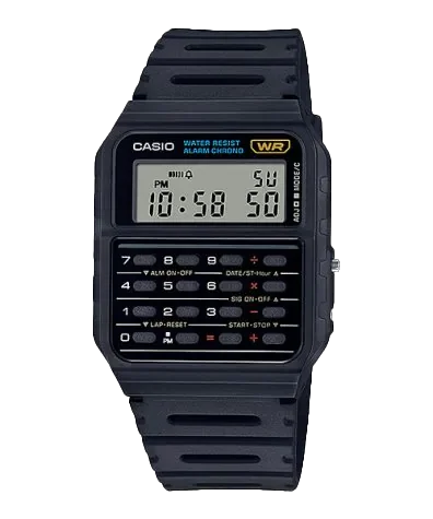 Limited Edition Watches for Exclusive CollectorsCasio Calculator Data Bank Black Resin Band Watch CA53W-1