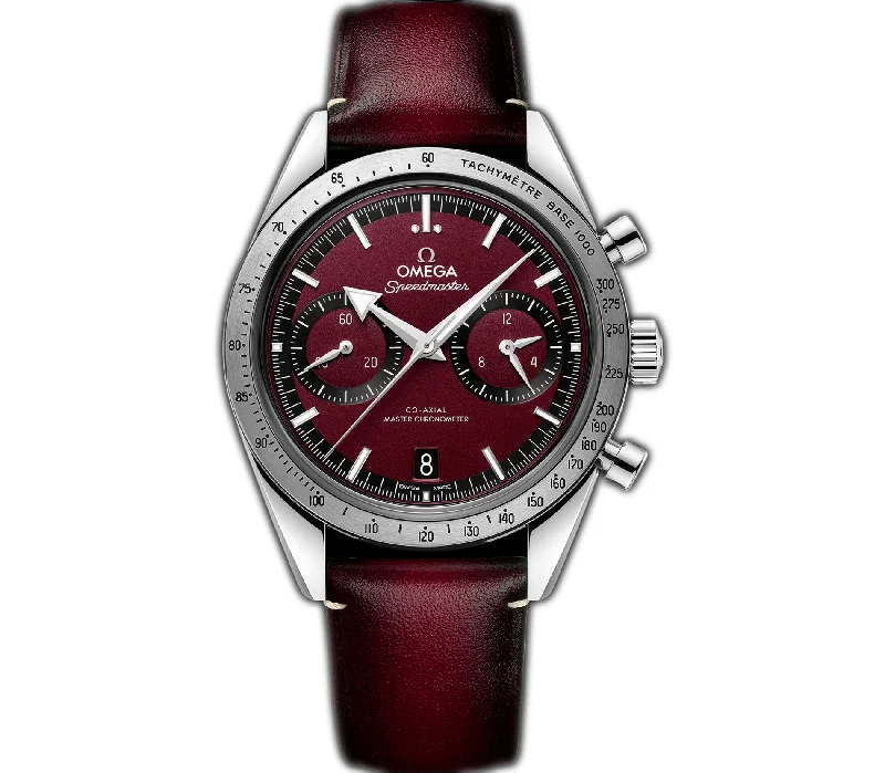 Watches with Glossy Finish Cases for a Shiny Appeal41mm Stainless Steel '57 Red Dial