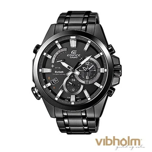 Watches with Baton-Style Hands for a Classic LookCASIO - Edifice Bluetooth Herreur - sort stål EQB-510DC-1AER