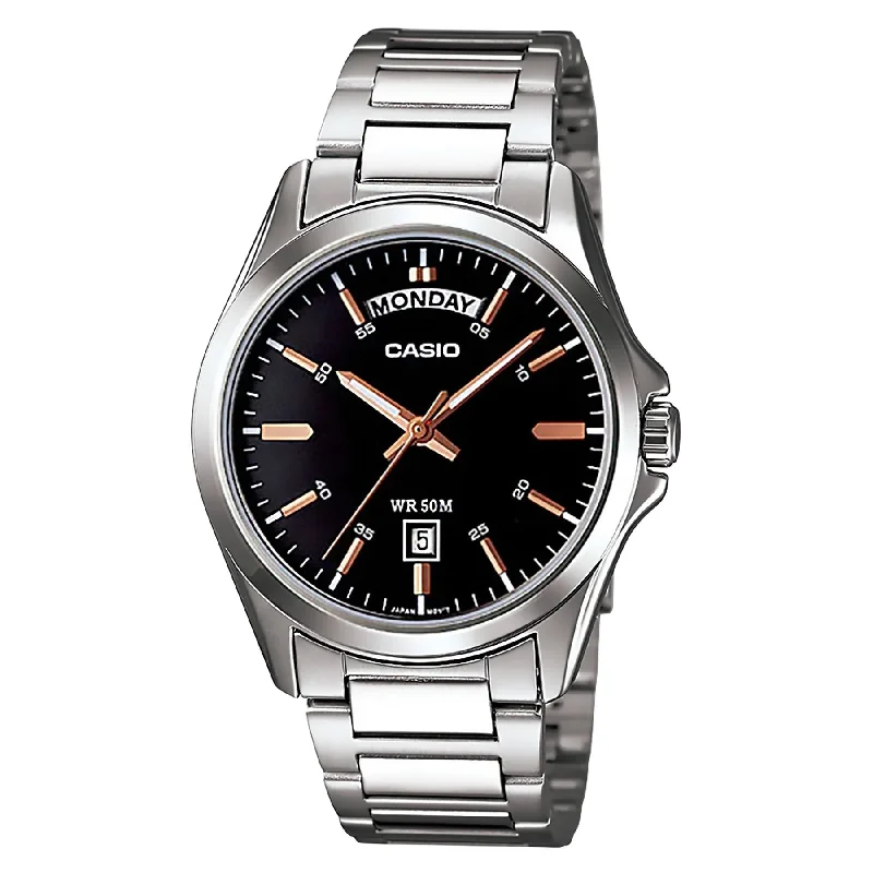 Watches with Power Reserve Indicator (for mechanical)Casio Analog Day-Date Watch MTP1370D-1A2