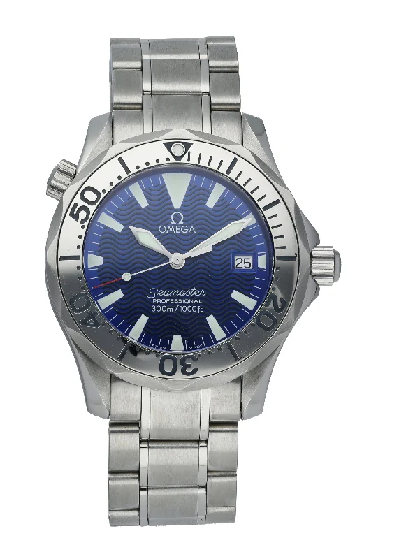 Titanium Cased Watches for Lightweight ComfortOmega Seamaster 2263.80.00 Electric Blue Dial Midsize Watch