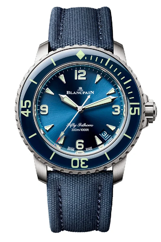 Watches with Baton-Style Hands for a Classic LookBlancpain Fifty Fathoms Automatic Titanium 42mm 5010 12B40 O52A