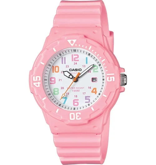 Hybrid Smartwatches with Traditional Watch AestheticsCasio Diver Look Analog Pink Resin Band Watch LRW-200H-4B2