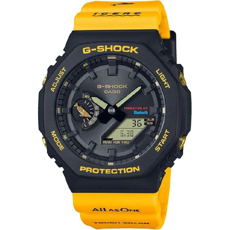 Chronograph Watches for Sports EnthusiastsCASIO G-SHOCK LOVE THE SEA AND THE EARTH ICERC JAPAN COLLAB SOLAR YELLOW MEN WATCH GA-B2100K-9AJR