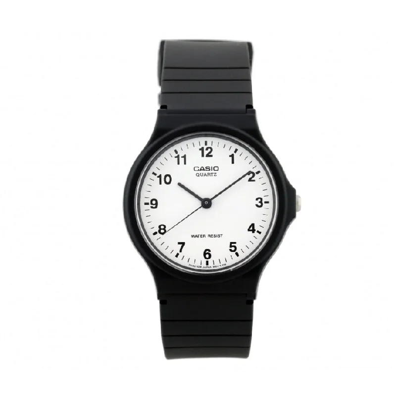 Minimalist Analog Watches for Everyday WearCasio Analogue White Dial Resin Strap Unisex Watch| MQ-24-7BLDF