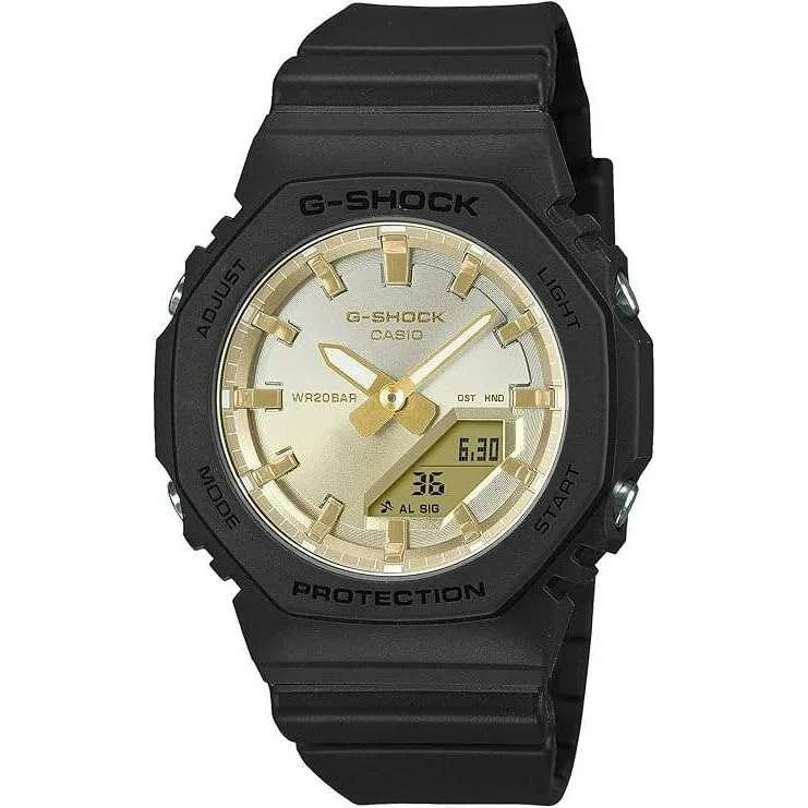 Hybrid Smartwatches with Traditional Watch AestheticsCASIO G-SHOCK ANALOG DIGITAL BLACK & GOLD LADIES WATCH GMA-P2100SG-1AJF