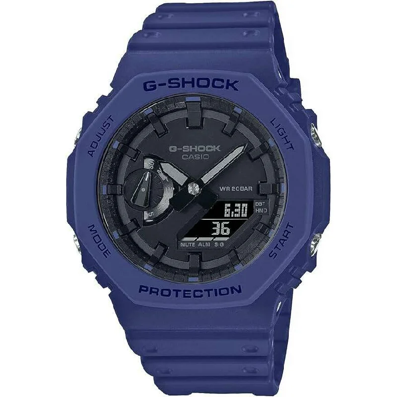 Solar-Powered Watches for Eco-Conscious UsersCASIO G-SHOCK CARBON CORE GUARD ANALOG DIGITAL NAVY BLUE MEN WATCH GA-2100-2AJF