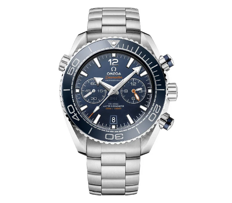 Watches with Silicone Straps for a Soft Feel46mm Planet Ocean 600M Blue Dial Stainless Steel