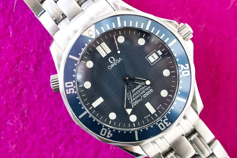 Round Dial Watches with Roman NumeralsSOLD OUT: Omega Seamaster 300 2531.80 41MM Diver Blue Wave Steel Box 1999