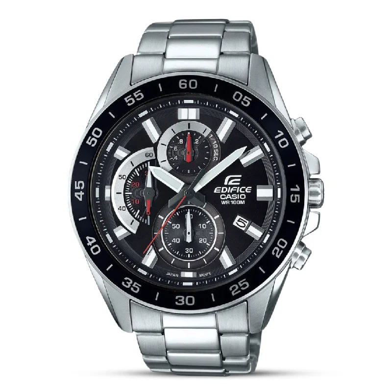 Outdoor Adventure Watches with CompassCasio Edifice Black Dial Chronograph Men's Watch| EFV-550D-1AVUDF