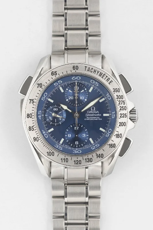 Watches with Luminous Markers for Night VisibilityOMEGA Speedmaster Split-Seconds Chrono Blue Dial -  42.25mm