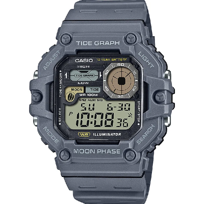 Watches with Embossed Dials for a Textured LookCasio WS1700H-5A Tide Graph Digital