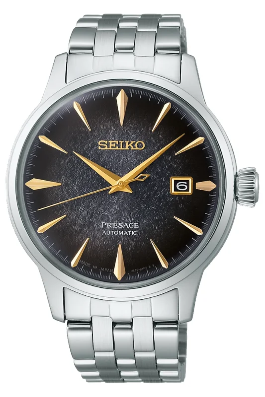 Watches with Baton-Style Hands for a Classic LookSeiko Presage Cocktail Time 'Tokyo Night' SRPK93