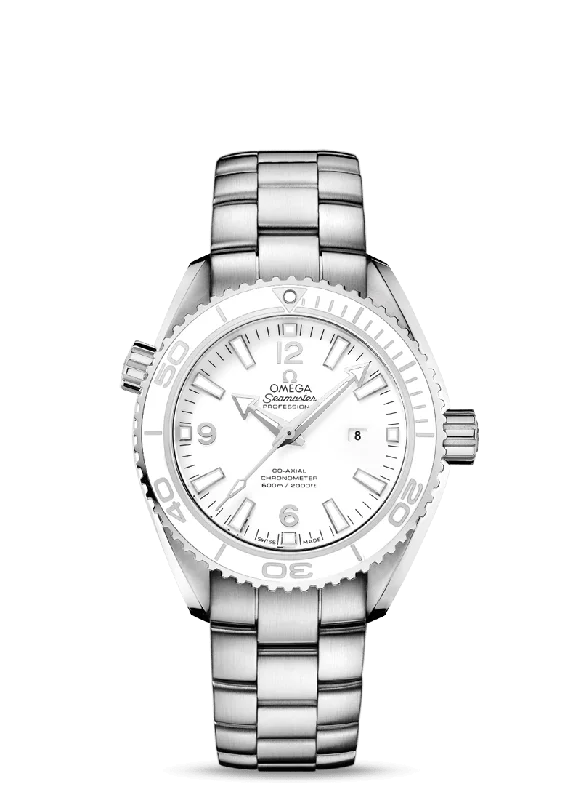 Stainless Steel Bracelet Watches for DurabilityOmega white Planet Ocean 600m Co‑Axial 37.5mm