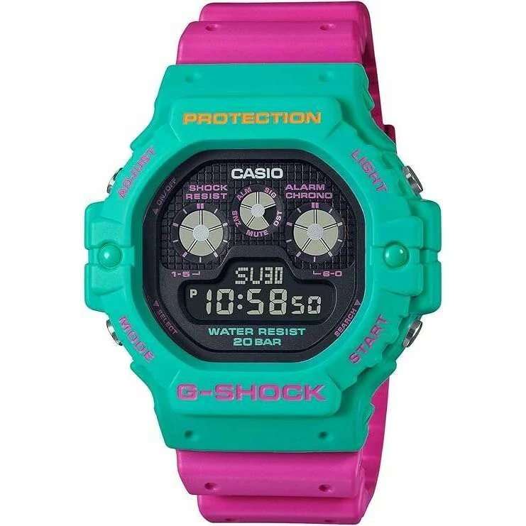 Watches with Embossed Dials for a Textured LookCASIO G-SHOCK PSYCHEDELIC MULTI COLORS DIGITAL MEN WATCH DW-5900DN-3JF