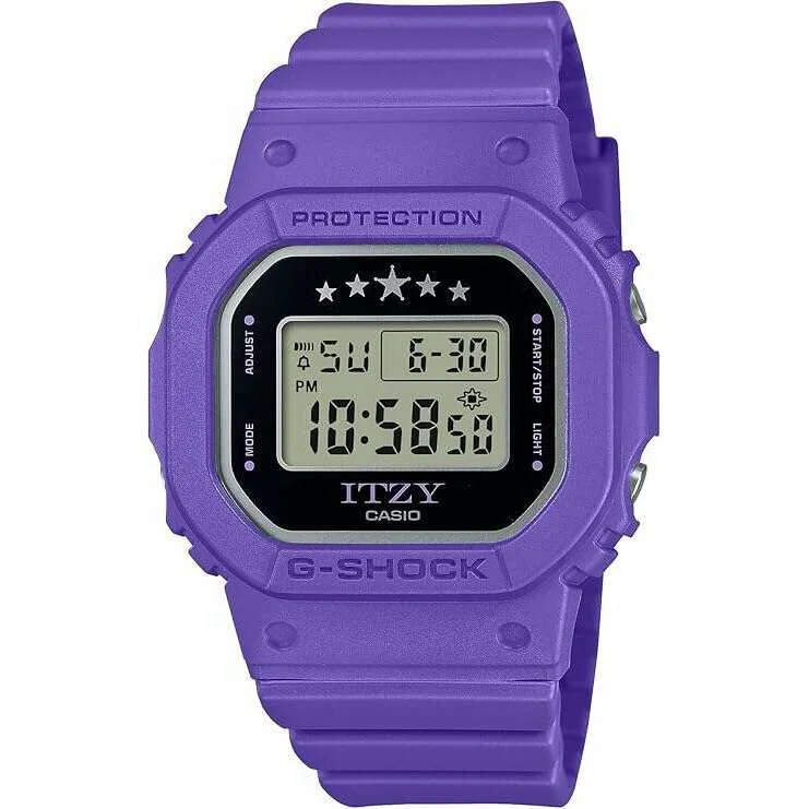 Watches with Engraved Dials for PersonalizationCASIO G-SHOCK ITZY COLLABORATION MODEL DIGITAL VIOLET/PURPLE WATCH GMD-S5610IT-6JR