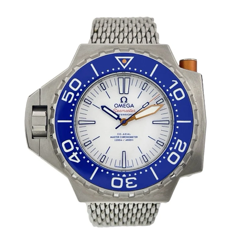 Classic Style Watches for Timeless AppealOmega Seamaster PloProf Titanium White Dial 55mm Automatic 220.90.55.21.04.001