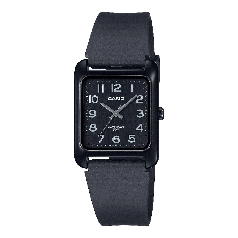 Casio Standard Analogue Black Resin Band Watch MTPB175-1B