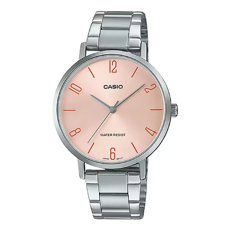 Solar-Powered Watches for Eco-Conscious UsersCasio Enticer Light Pink Dial Ladies Watch | LTP-VT01D-4B2UDF