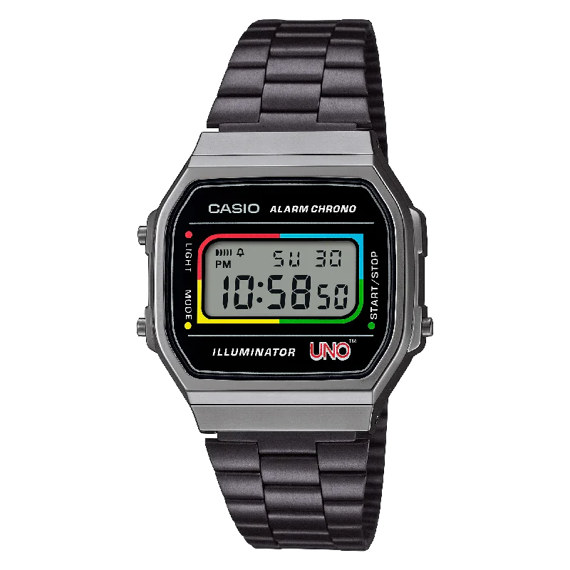 Budget-Friendly Quartz Watches for StudentsRetro Unisex Uno Limited Edition WR - A168WEUC-1ADR