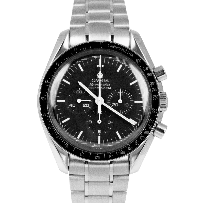 Watches with Multiple Time Zone DisplaysOmega Speedmaster Black Apollo XI 30th Anniversary Steel 42mm Watch 3560.50.00